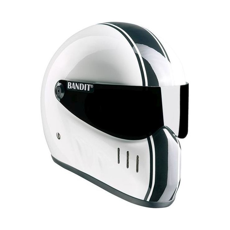 Bandit XXR Motorcycle Helmet Classic White Moore Speed Racing